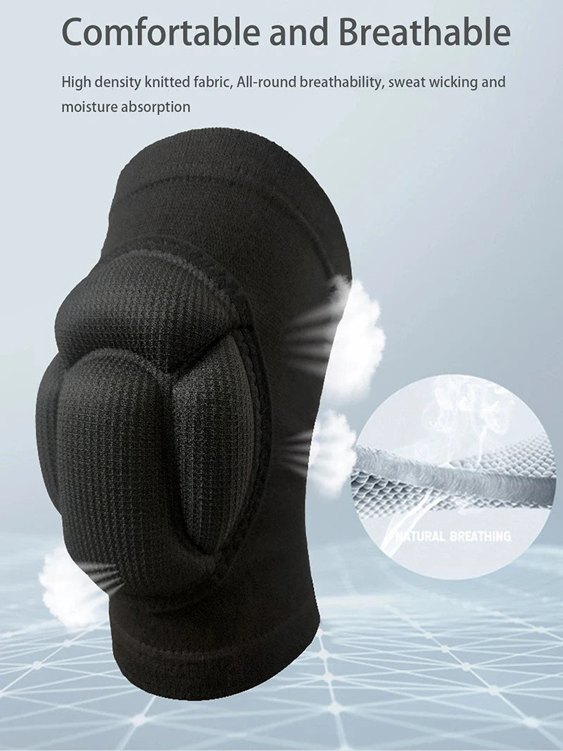 1Pair Thickened Protection Sports Kneepad Gym Support Fitness Gear Gear Basketball Brace Protector Male/Female Non Slip Pads