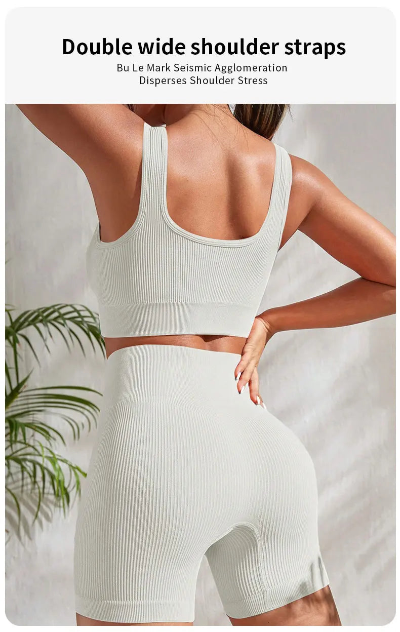 Seamless Ribbed Yoga Sets