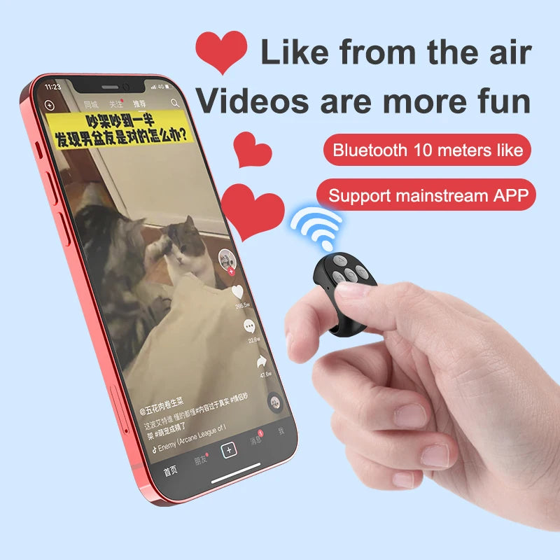 Novel Remote Control Ring Mobile Phone Bluetooth Controller
