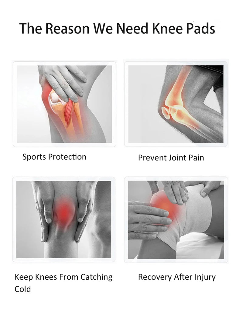 1Pair Thickened Protection Sports Kneepad Gym Support Fitness Gear Gear Basketball Brace Protector Male/Female Non Slip Pads