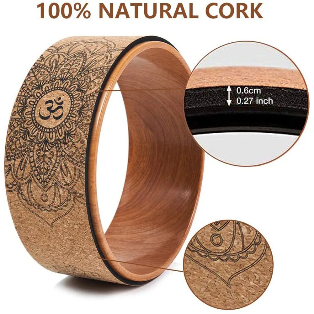 A89E-Cork Yoga Wheel