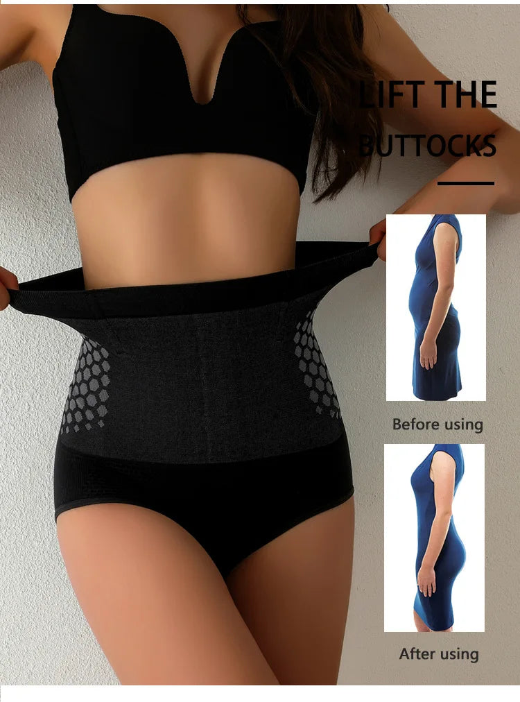 Seamless Shapewear Panties Women High Waist Tummy Control Panty Warmth Uterus Magnetic Slimming Pants Comfort Briefs Body Shaper
