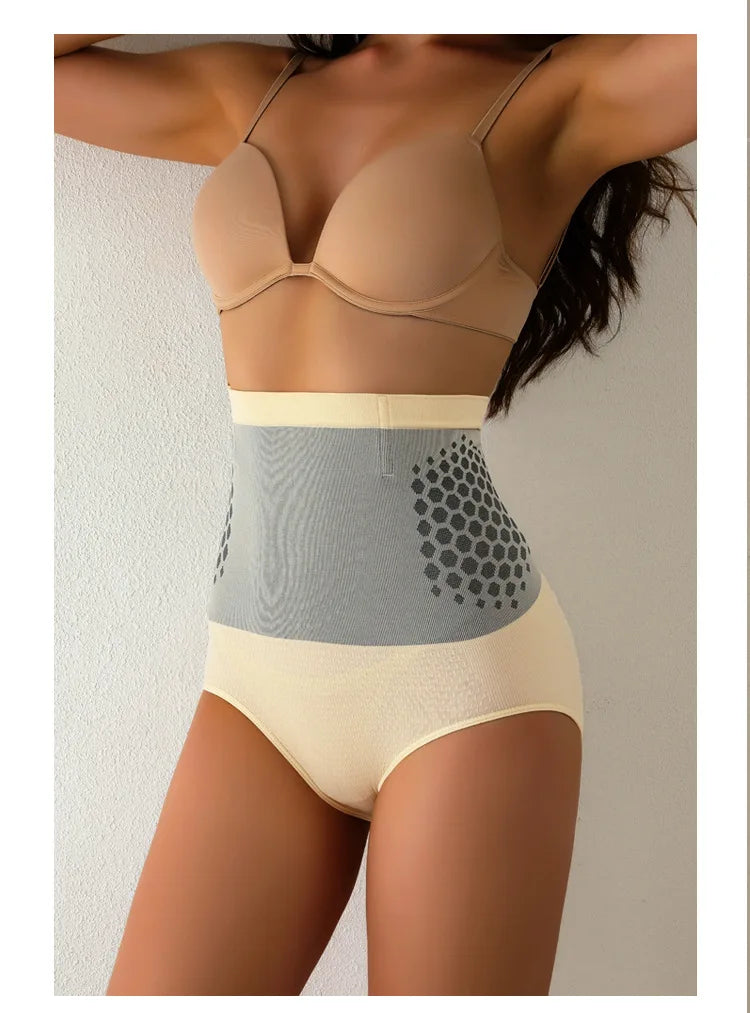 Seamless Shapewear Panties Women High Waist Tummy Control Panty Warmth Uterus Magnetic Slimming Pants Comfort Briefs Body Shaper