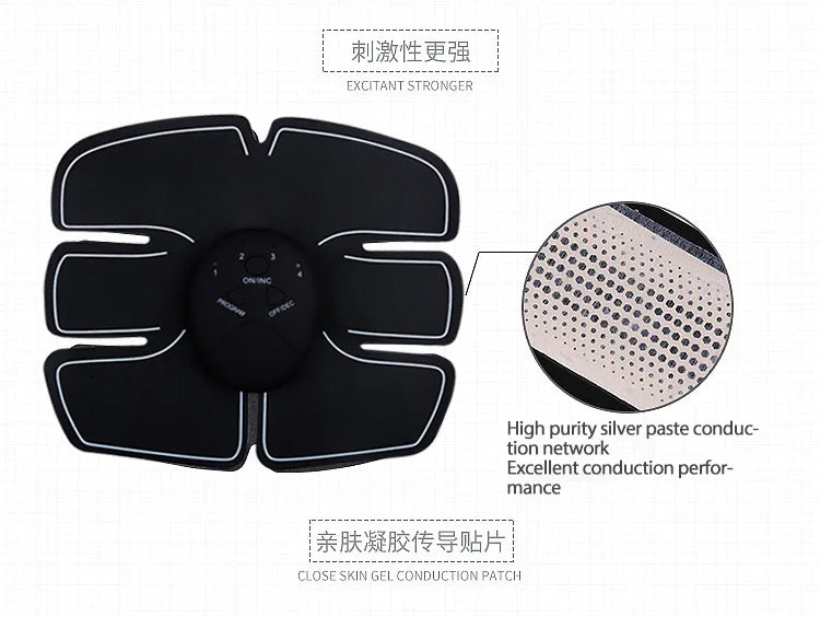 Wireless EMS ABS Stimulation Massager Pad Body Slimming Trainer Machine Electric Muscle Stimulator Abd Exerciser Pads