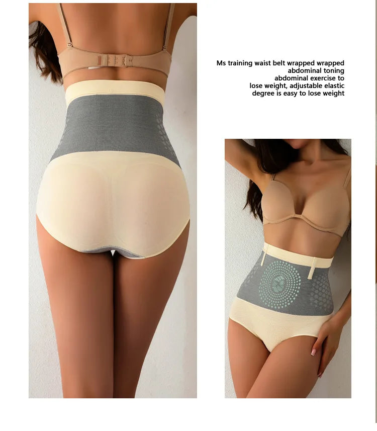 Seamless Shapewear Panties Women High Waist Tummy Control Panty Warmth Uterus Magnetic Slimming Pants Comfort Briefs Body Shaper