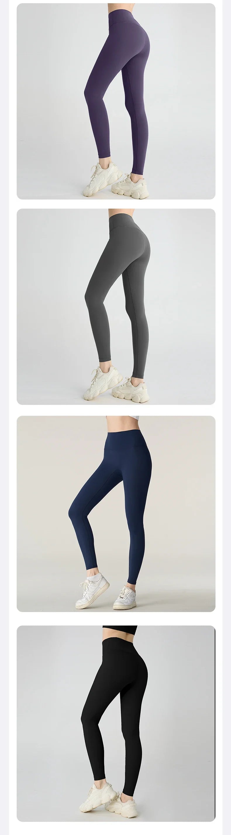 Naked feeling Yoga Leggings Women High Waisted Hip Lifting Fitness Leggings Running Cycling Pants Breathable Sports Leggings