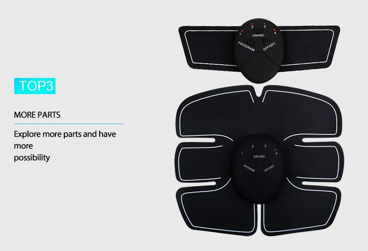 Wireless EMS ABS Stimulation Massager Pad Body Slimming Trainer Machine Electric Muscle Stimulator Abd Exerciser Pads