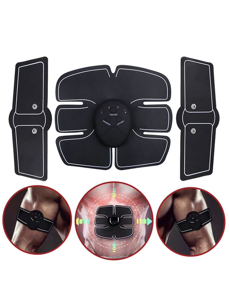 Wireless EMS ABS Stimulation Massager Pad Body Slimming Trainer Machine Electric Muscle Stimulator Abd Exerciser Pads