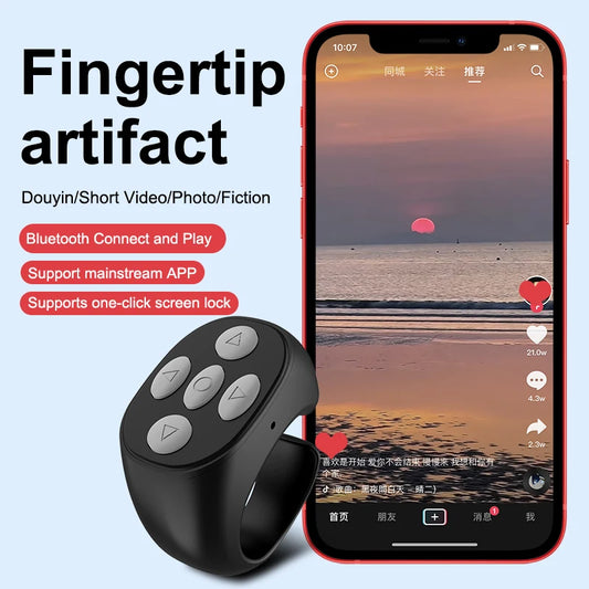 Novel Remote Control Ring Mobile Phone Bluetooth Controller