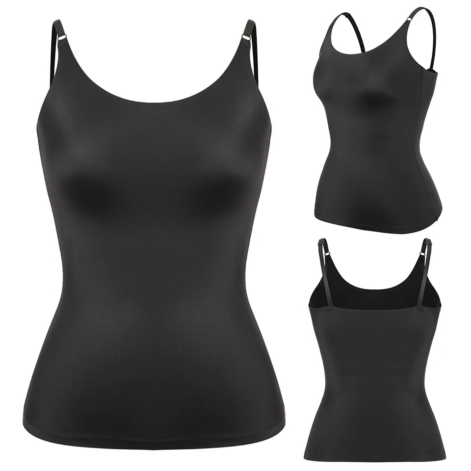 Women Tummy Control Shapewear Smooth Body Shaping Camisole Tank Tops Plus Size Slimming Underwear Seamless Compression Shaper