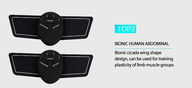 Wireless EMS ABS Stimulation Massager Pad Body Slimming Trainer Machine Electric Muscle Stimulator Abd Exerciser Pads