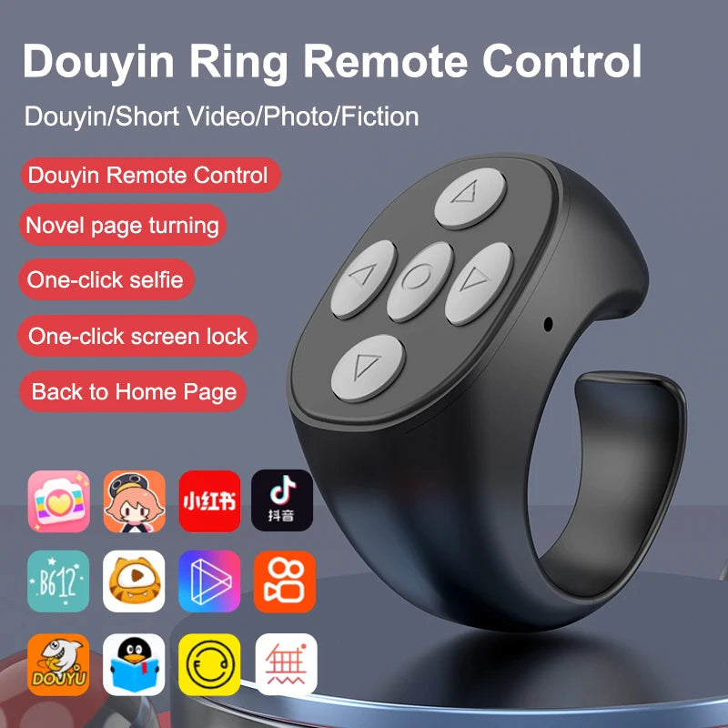Novel Remote Control Ring Mobile Phone Bluetooth Controller