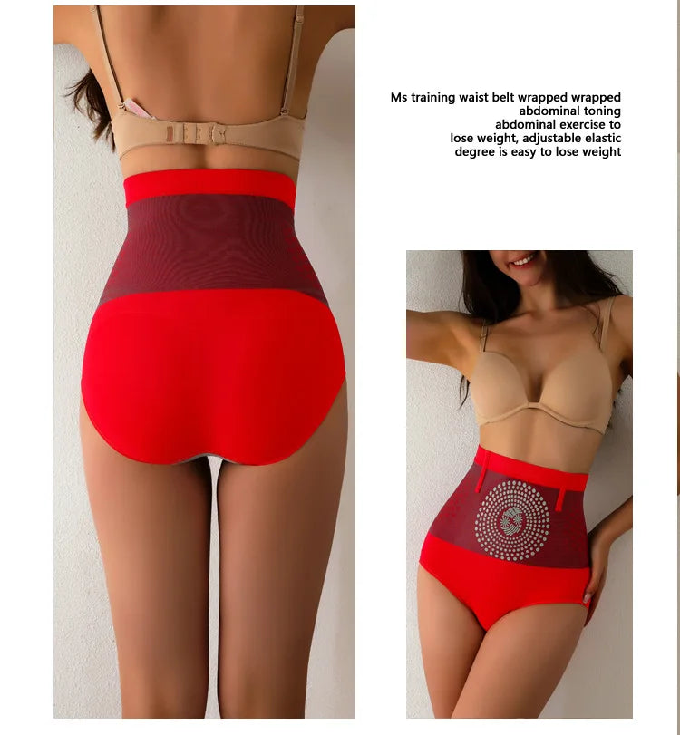 Seamless Shapewear Panties Women High Waist Tummy Control Panty Warmth Uterus Magnetic Slimming Pants Comfort Briefs Body Shaper