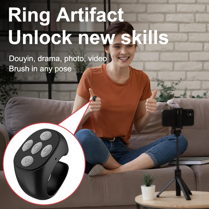 Novel Remote Control Ring Mobile Phone Bluetooth Controller