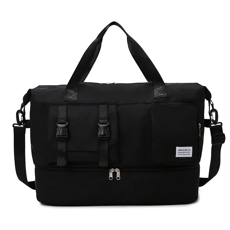 Sports Tote Gym Bag Travel Duffel Handbags for Women Shoulder Weekender Overnight Bag Dry Wet Yoga Workout Carryon Bags Pack