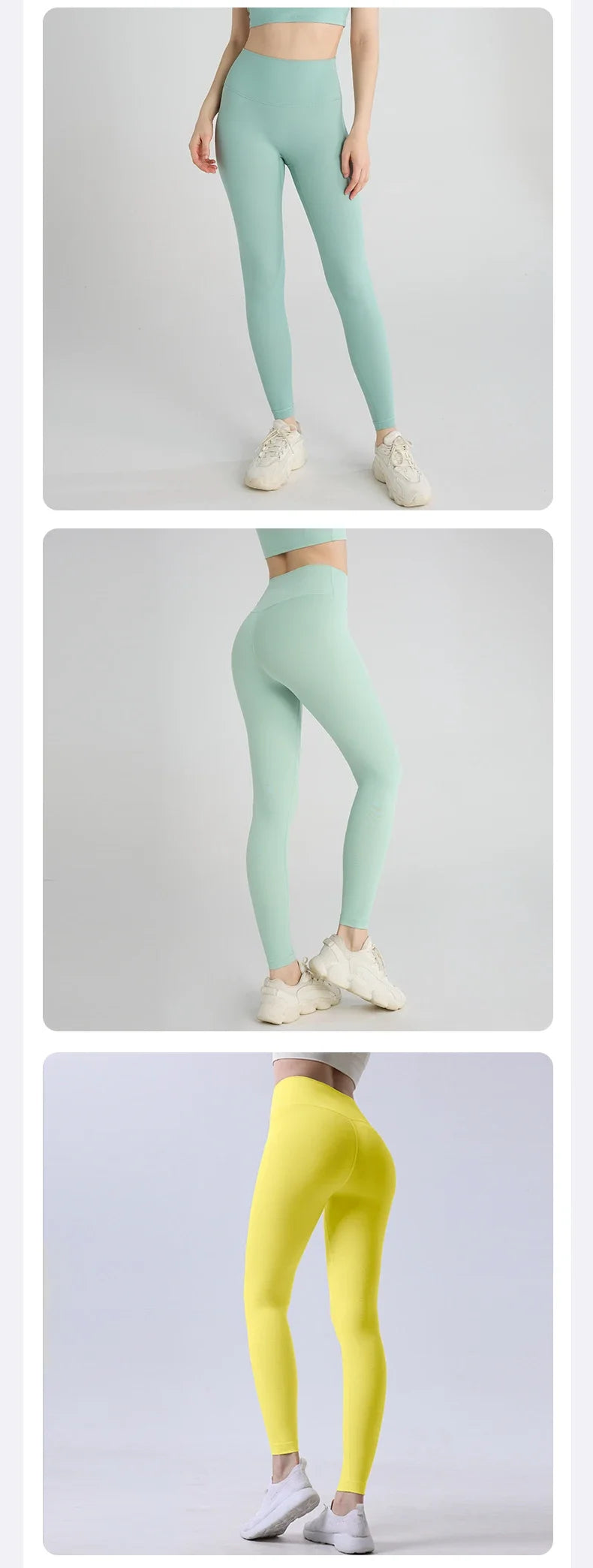 Naked feeling Yoga Leggings Women High Waisted Hip Lifting Fitness Leggings Running Cycling Pants Breathable Sports Leggings