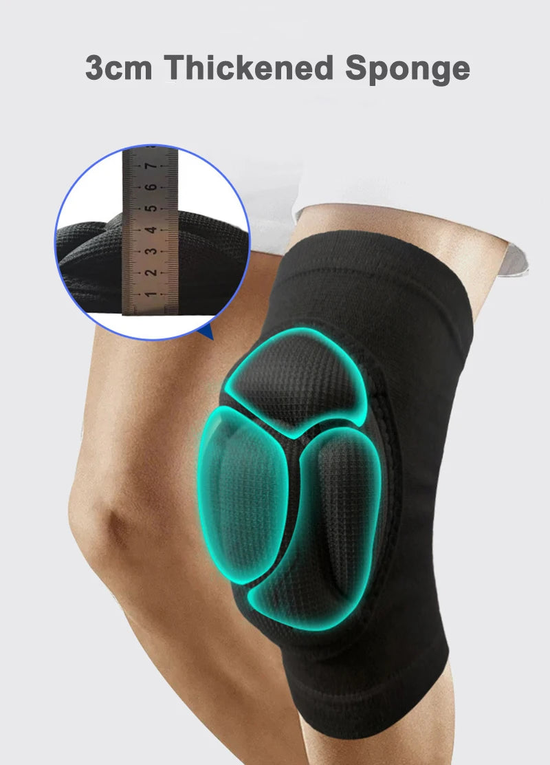 1Pair Thickened Protection Sports Kneepad Gym Support Fitness Gear Gear Basketball Brace Protector Male/Female Non Slip Pads