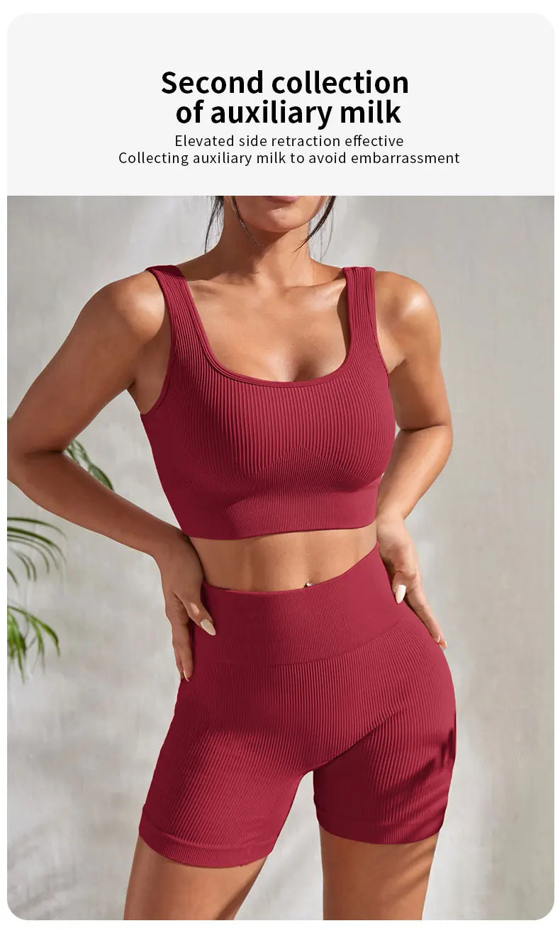 Seamless Ribbed Yoga Sets