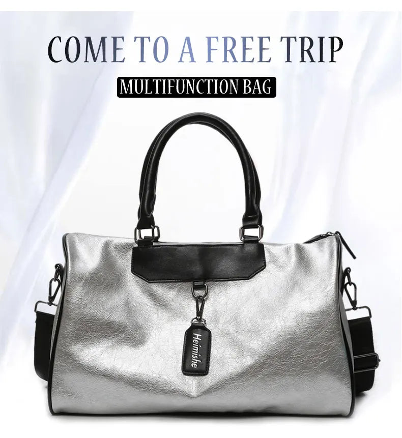 Women Silver Fitness Gym Bag Traveling Bags Glitter Sac De Sport For Men Training Travel Tas Sports Outdoor Gymtas Sporttas xa32