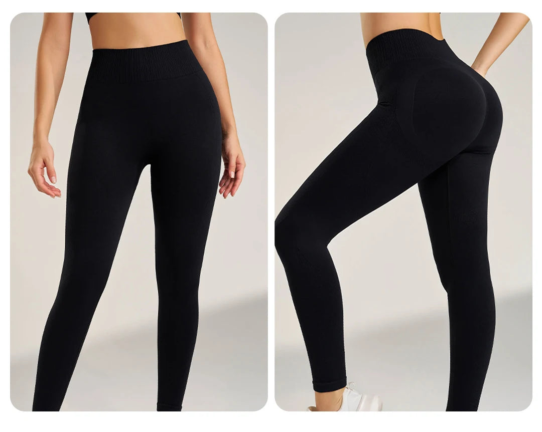 Yoga Pants Lightweight Four-Way Stretch Solid Athleisure Leggings High Waist Plus Size Gym Tight Pants