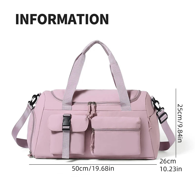 Fitness Bag Gym Sports Dry Wet Handbag with Shoes Compartment Large Shoulder Portable Luggage Bag Travel Storage Crossbody Bag
