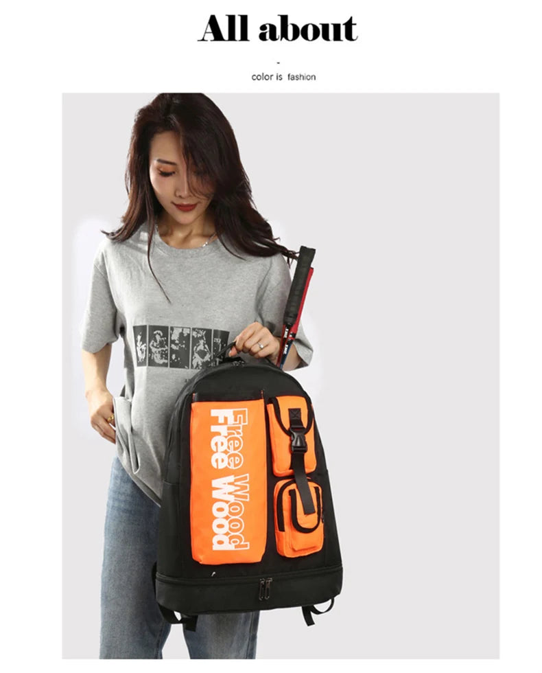 Unisex Tennis Backpack Multifunctional Badminton Racket Bags Large Capacity Sports Bagpack with Shoes Pocket Hold 1-3 Rackets