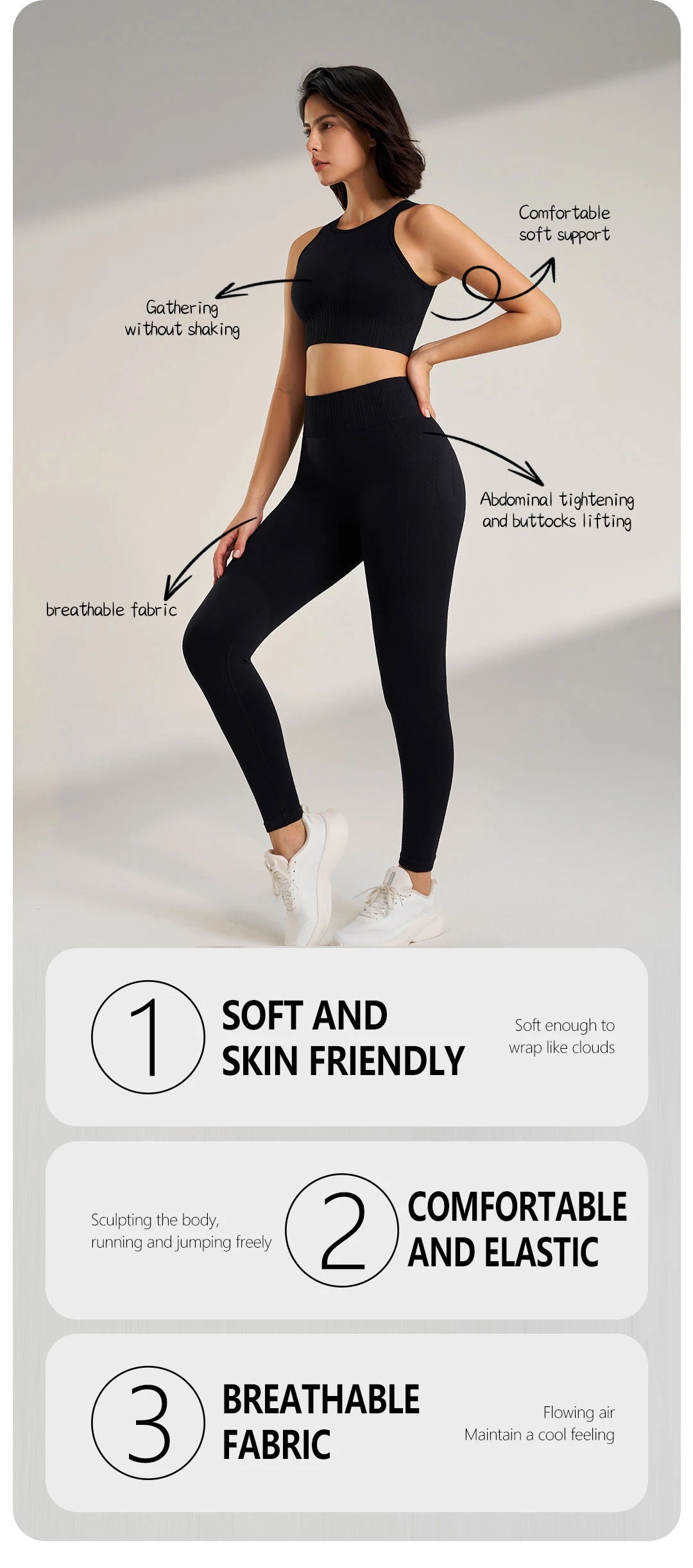 Women's fitness suit yoga suit exercise yoga bra exercise tight high-waisted pants running suit quick dry