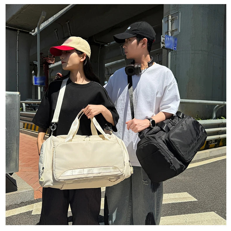 Fitness Gym Bag with Shoes Pocket Yoga Sports Outdoor Travel Business Trip Handbag Dry Wet Short Distance Luggage Shoulder Bags