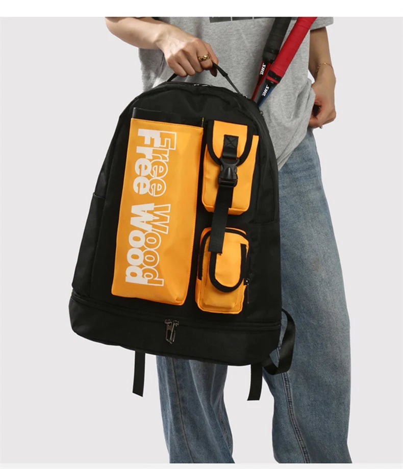 Unisex Tennis Backpack Multifunctional Badminton Racket Bags Large Capacity Sports Bagpack with Shoes Pocket Hold 1-3 Rackets
