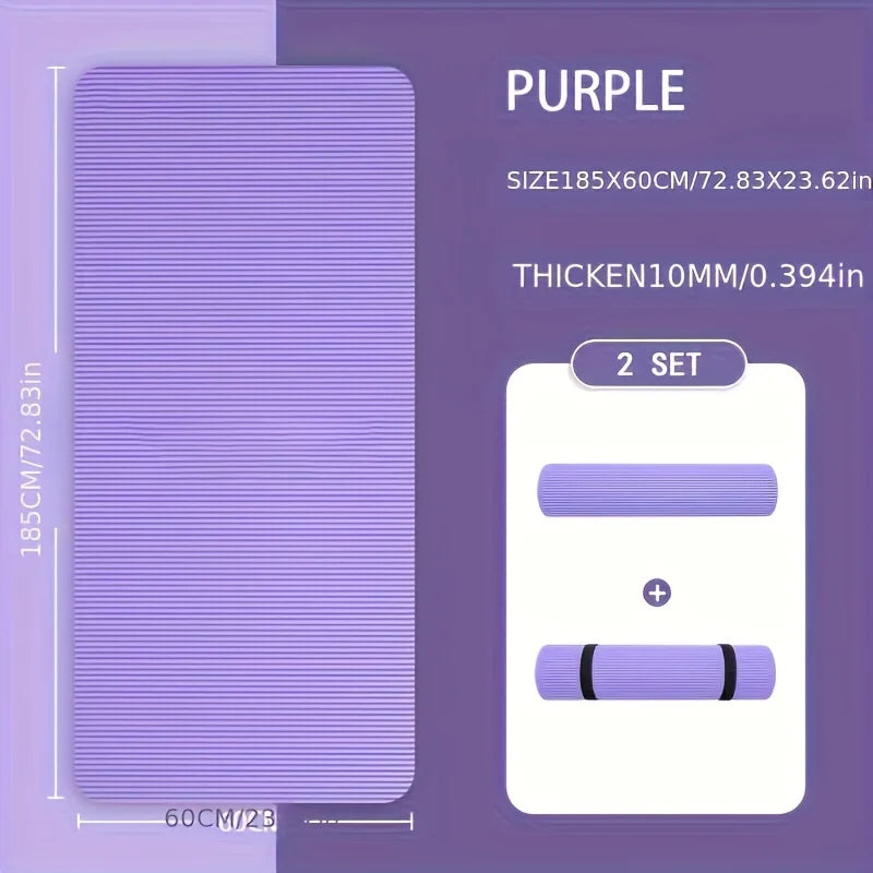 10/15MM Thick NBR Yoga Mats Anti-slip Sport Fitness Mat Blanket For Exercise Yoga And Pilates Gymnastics Mat Fitness Equipment