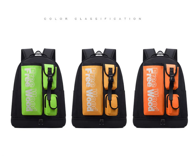 Unisex Tennis Backpack Multifunctional Badminton Racket Bags Large Capacity Sports Bagpack with Shoes Pocket Hold 1-3 Rackets