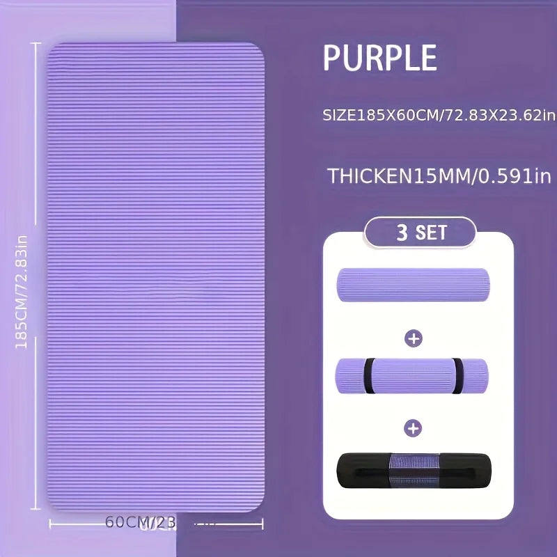 10/15MM Thick NBR Yoga Mats Anti-slip Sport Fitness Mat Blanket For Exercise Yoga And Pilates Gymnastics Mat Fitness Equipment