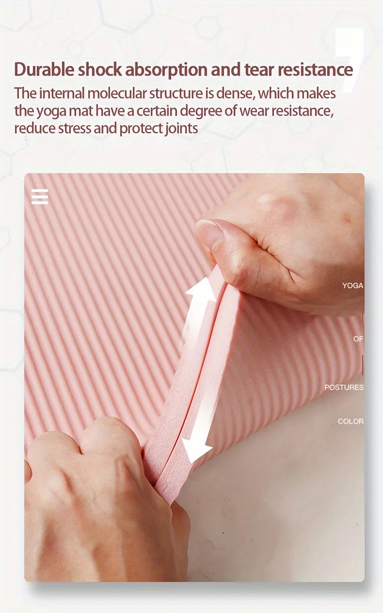 10/15MM Thick NBR Yoga Mats Anti-slip Sport Fitness Mat Blanket For Exercise Yoga And Pilates Gymnastics Mat Fitness Equipment