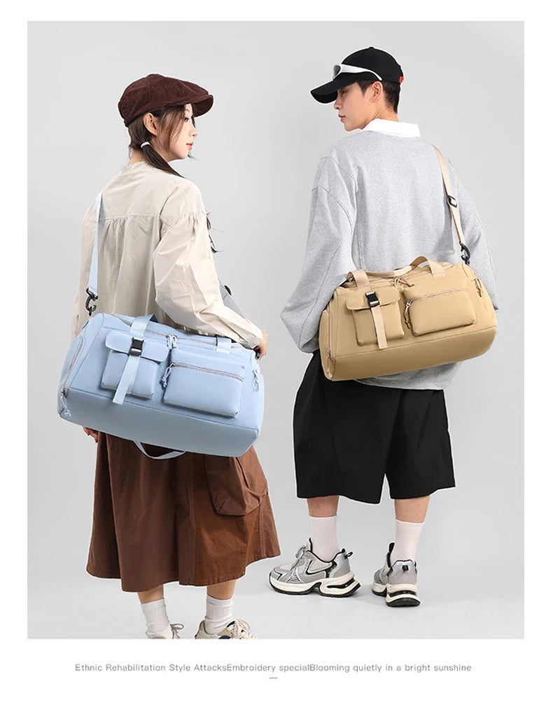 Fitness Bag Gym Sports Dry Wet Handbag with Shoes Compartment Large Shoulder Portable Luggage Bag Travel Storage Crossbody Bag