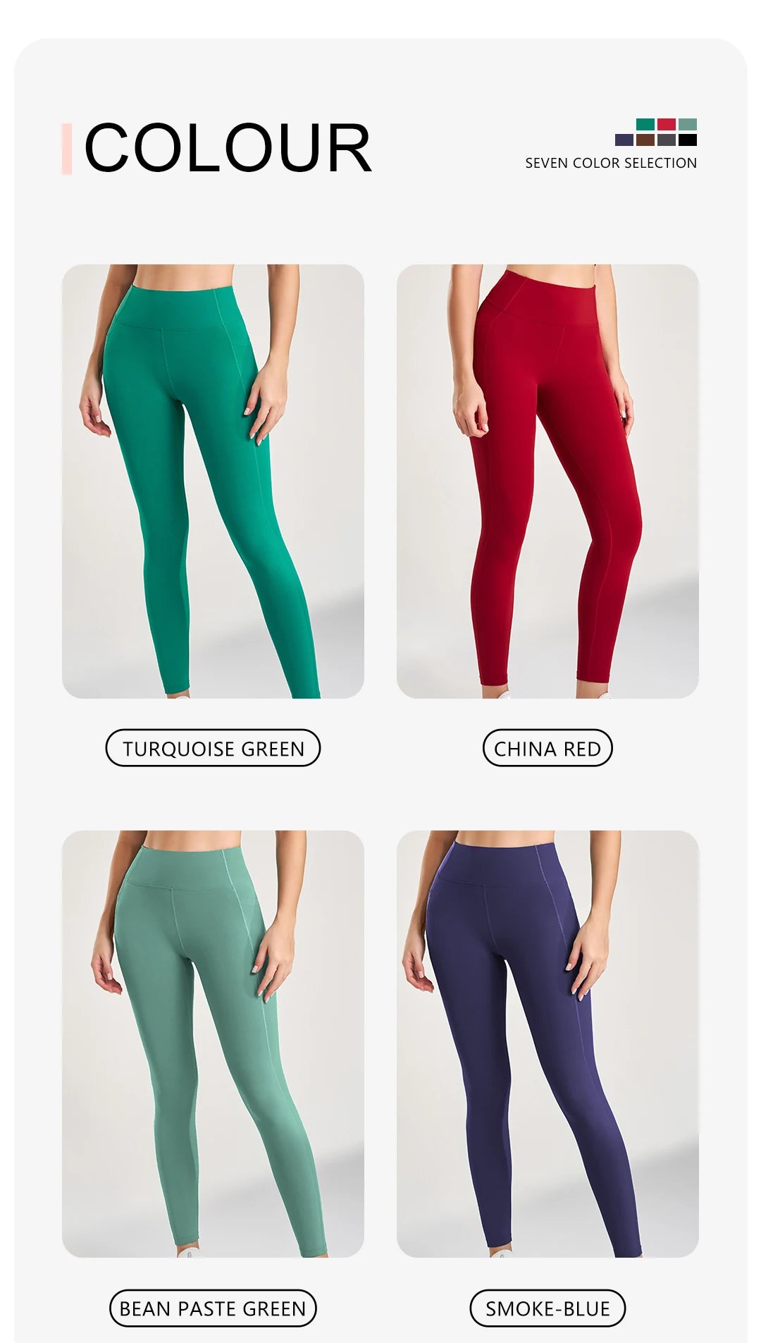 Women's High-Waisted Yoga Leggings Quick Dry  Soft Breathable Pants for Gym Running Pilates-Solid