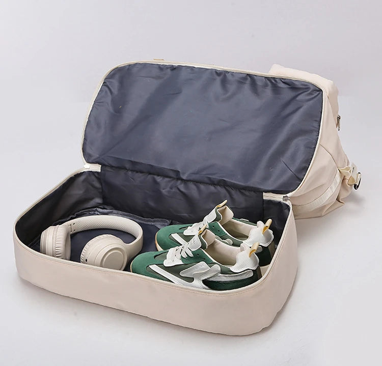 Sports Tote Gym Bag Travel Duffel Handbags for Women Shoulder Weekender Overnight Bag Dry Wet Yoga Workout Carryon Bags Pack