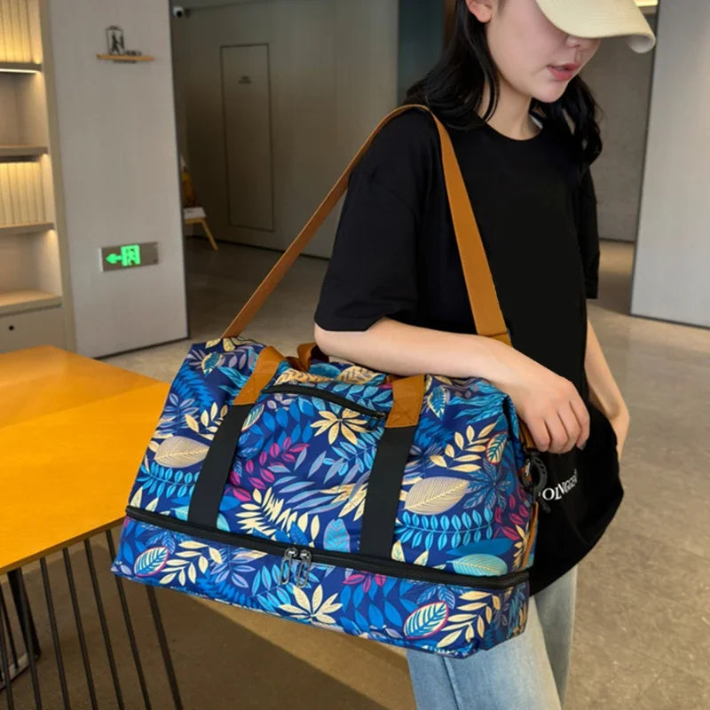 Travel Gym Bag Luggage Portable Fitness Shoulder Crossbody Handbags For Women Men  Outdoor Duffel Carry On Weekender Yoga Bag