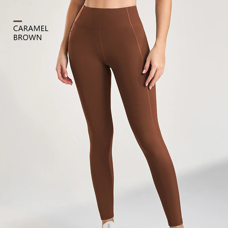 Women's High-Waisted Yoga Leggings Quick Dry  Soft Breathable Pants for Gym Running Pilates-Solid