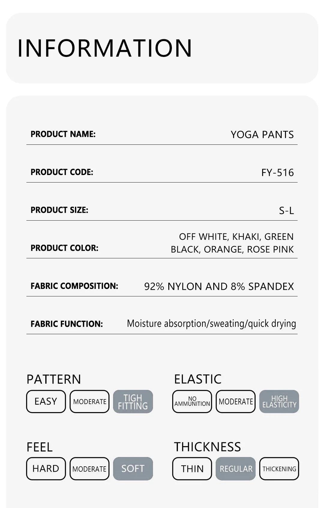 Yoga Pants Lightweight Four-Way Stretch Solid Athleisure Leggings High Waist Plus Size Gym Tight Pants