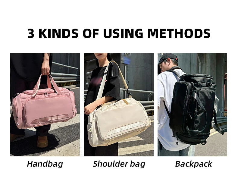 Fitness Gym Bag with Shoes Pocket Yoga Sports Outdoor Travel Business Trip Handbag Dry Wet Short Distance Luggage Shoulder Bags