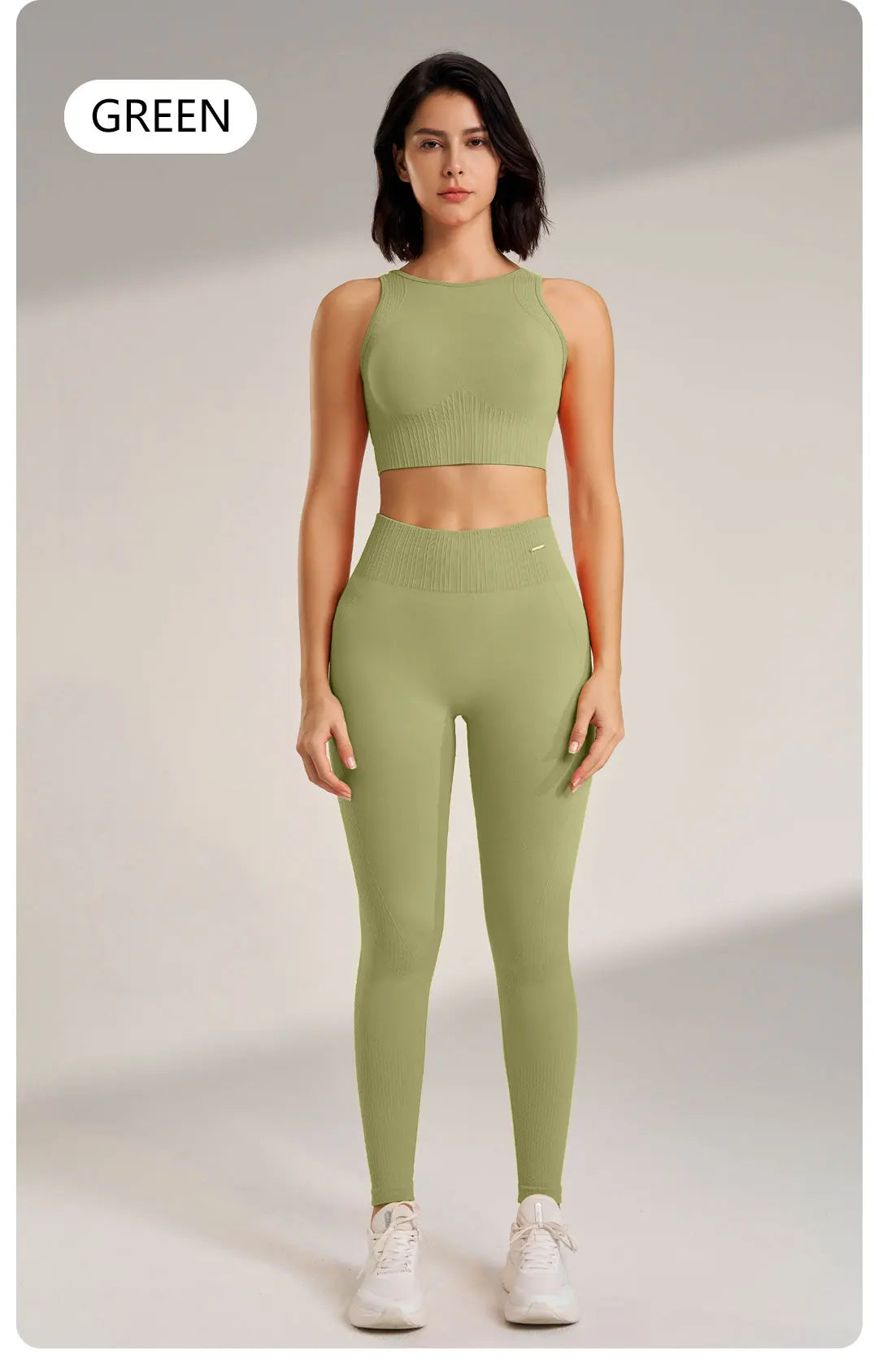 Yoga Clothing Set Women's High Waisted Leggings and Top Two Piece Seamless Fitness Exercise Clothing Fitness Underwear plus size