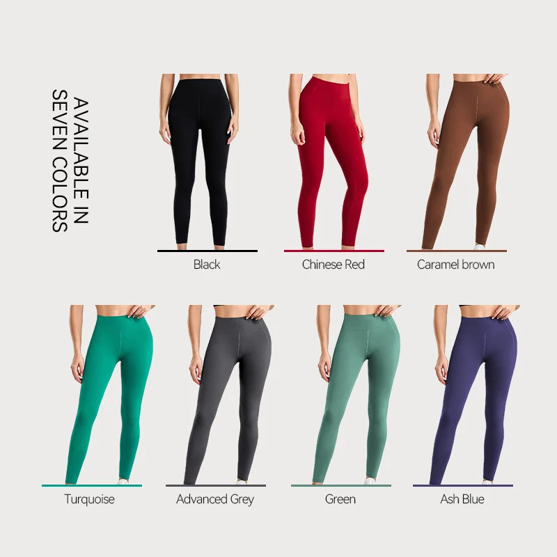 Women's High-Waisted Yoga Leggings Quick Dry  Soft Breathable Pants for Gym Running Pilates-Solid