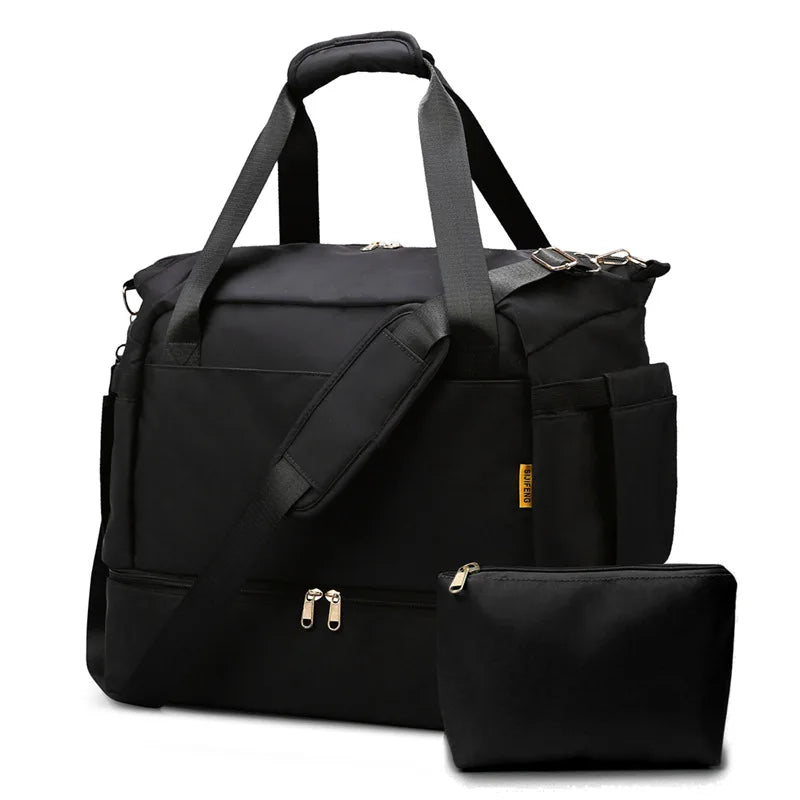 Women Gym Bag Large Fitness Training Bags Dry Wet Separation Yoga Tote with Shoe Pocket Sports Handbag Waterproof Travel Bag