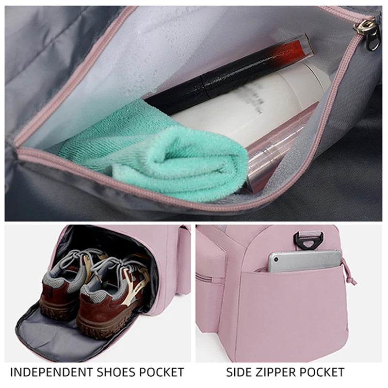 Fitness Bag Gym Sports Dry Wet Handbag with Shoes Compartment Large Shoulder Portable Luggage Bag Travel Storage Crossbody Bag