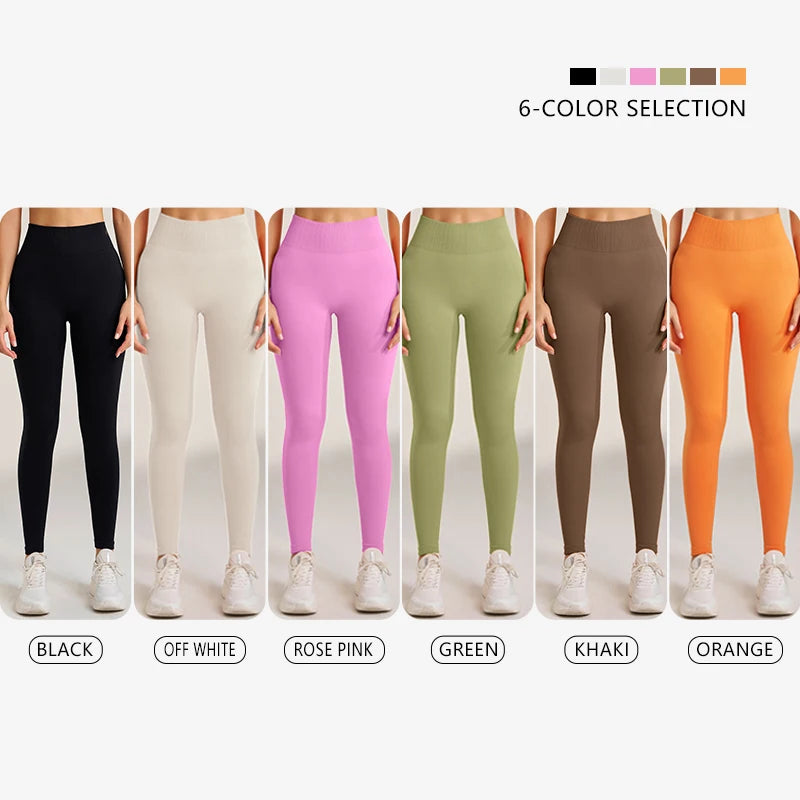 Yoga Pants Lightweight Four-Way Stretch Solid Athleisure Leggings High Waist Plus Size Gym Tight Pants
