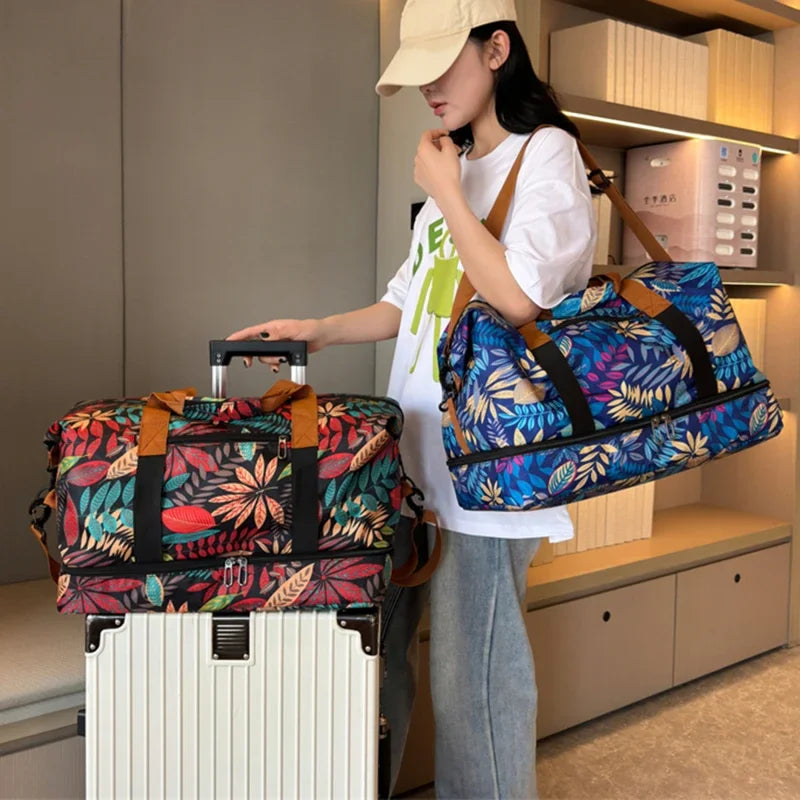 Travel Gym Bag Luggage Portable Fitness Shoulder Crossbody Handbags For Women Men  Outdoor Duffel Carry On Weekender Yoga Bag