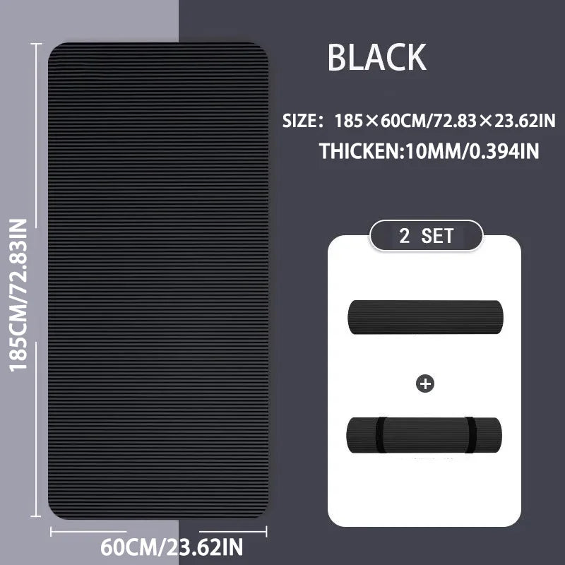 10/15MM Thick NBR Yoga Mats Anti-slip Sport Fitness Mat Blanket For Exercise Yoga And Pilates Gymnastics Mat Fitness Equipment