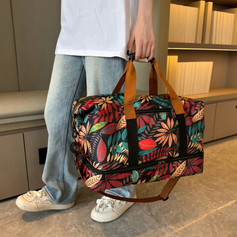 Travel Gym Bag Luggage Portable Fitness Shoulder Crossbody Handbags For Women Men  Outdoor Duffel Carry On Weekender Yoga Bag