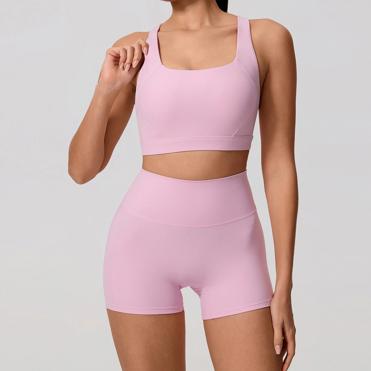 Soften Yoga Set 2PCS Sports Suit Women Gym Set Women Fitness Tracksuit Workout Suit Female Sportswear Quick-Drying Yoga Clothing