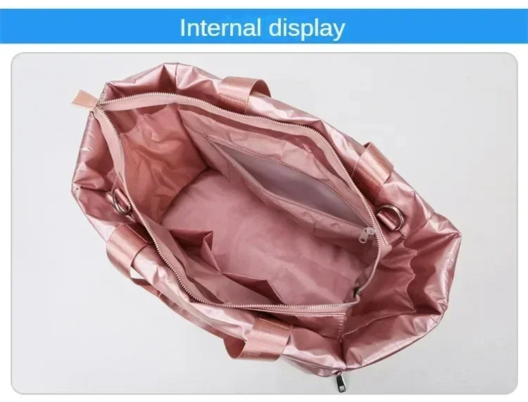 Women Gym Bags Waterproof Sports Swimming Yoga Mat Pink Weekend Travel Duffle Bags for Women Sport Fitness Shoulder Handbag